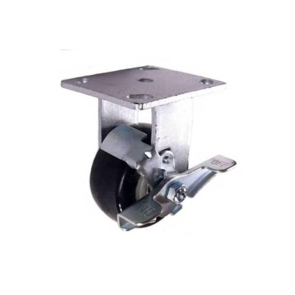 Mapp Caster 4"X2" Poly. on Polyolefin Core Wheel Rgd Caster W/ Brake, 600 Lbs Cap 146PRX420RB - main